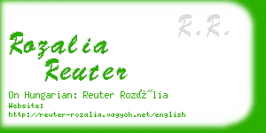rozalia reuter business card